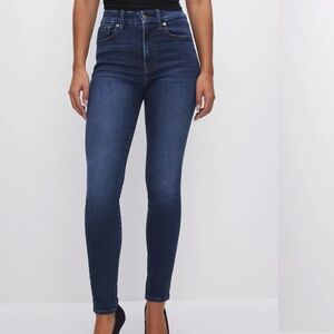 Good American High Rise Dark Blue Jeans